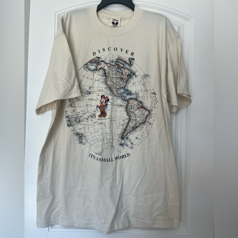 Vintage Walt Disney Discover It’s A Small World Minnie Mouse Shirt L/XL